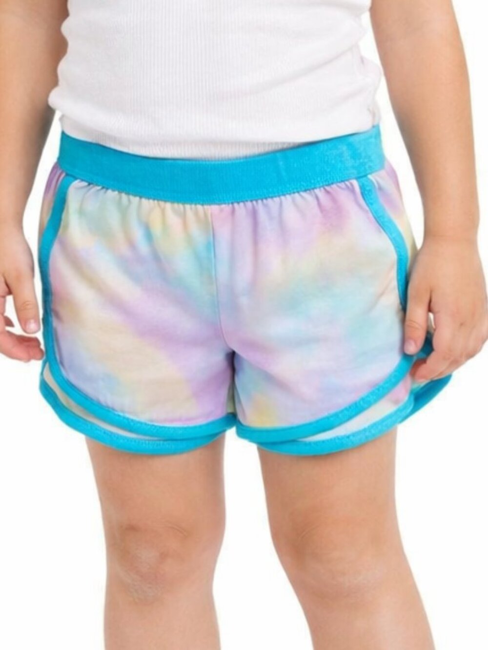 Wonder Nation Girls Tie-Dye Dolphin Shorts Elastic Waist Multicolor Size XS(4–5)